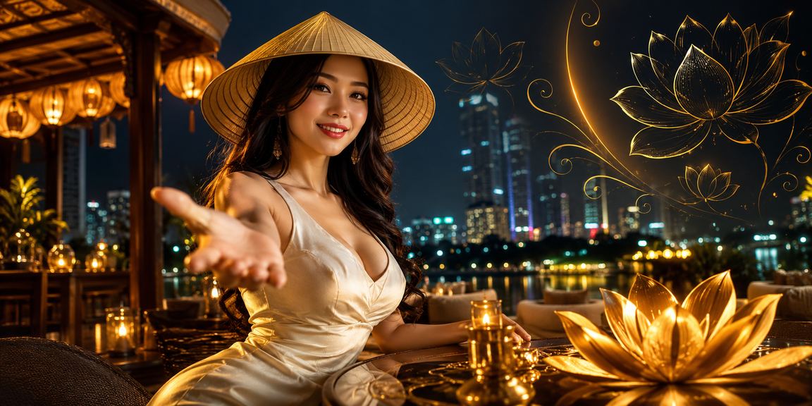 Người phụ nữ đội nón lá tại Đà Lạt tận hưởng không khí giải trí nhẹ nhàng